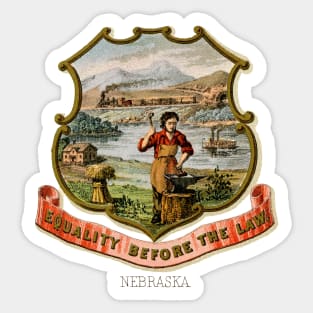 1876 Nebraska Coat of Arms Sticker